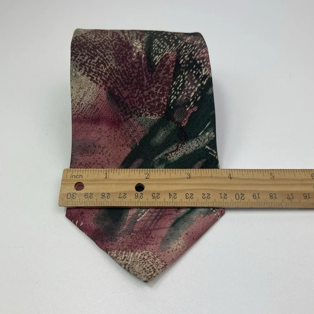 Vintage Principe‎ Tie Waterfloral Watercolor Floral Abstract Polyester 3.5